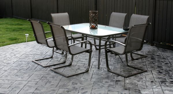 Backyard Concrete Stamping in Poulsbo