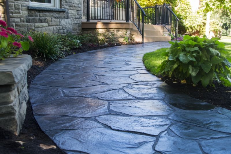 Stamped Concrete in a Garden Path